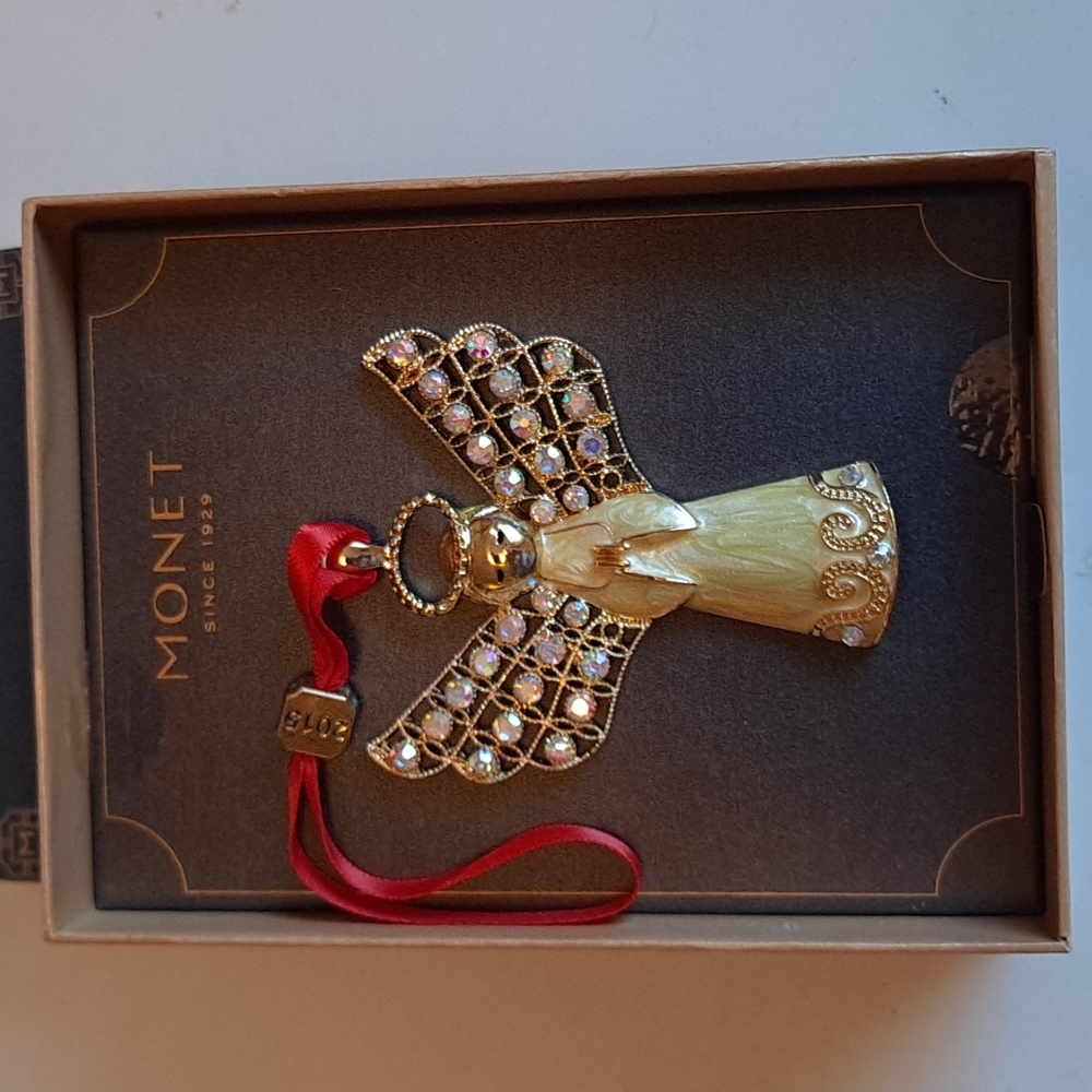 Monet 2015 Angel Christmas Ornament